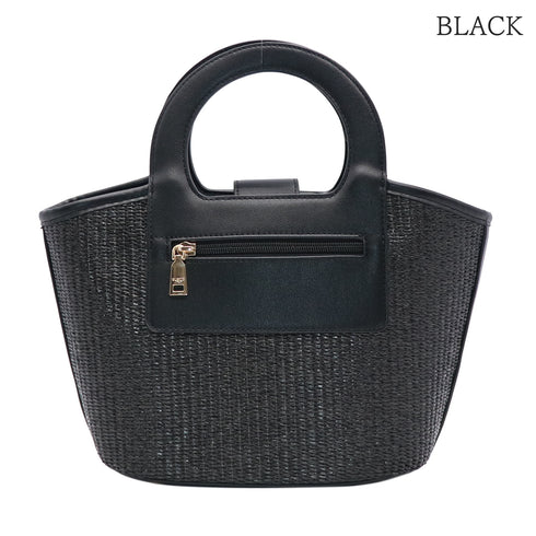 エコレザーかごハンドバッグ 12-1093